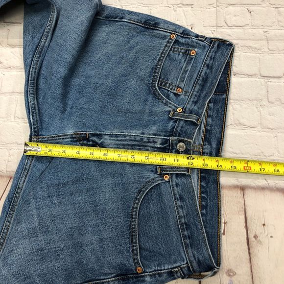 Levi's 505 Men Blue Denim Straight Leg 100% Cotton Jeans Size 34X29 B205 -3 - Picture 7 of 16